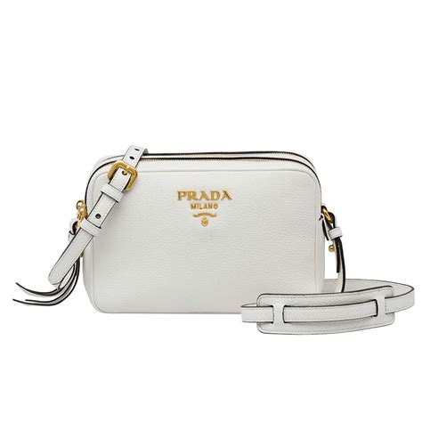 white calf leather shoulder bag prada yellow strap|Prada calf.